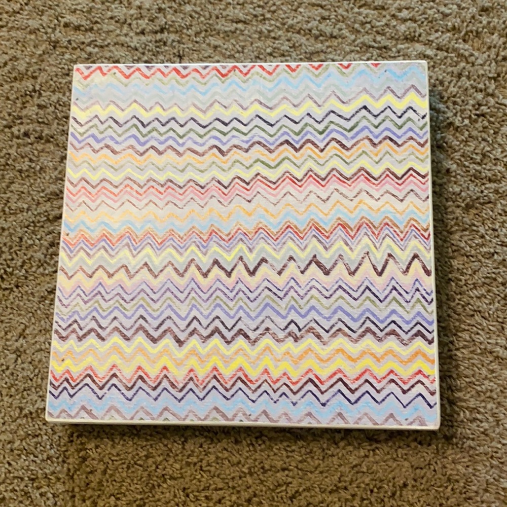 Multi Color Chevron Wall Art